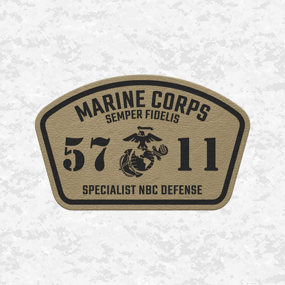 MOS 5711 Specialist NBC Defense | Leather Patch | Velcro Backed