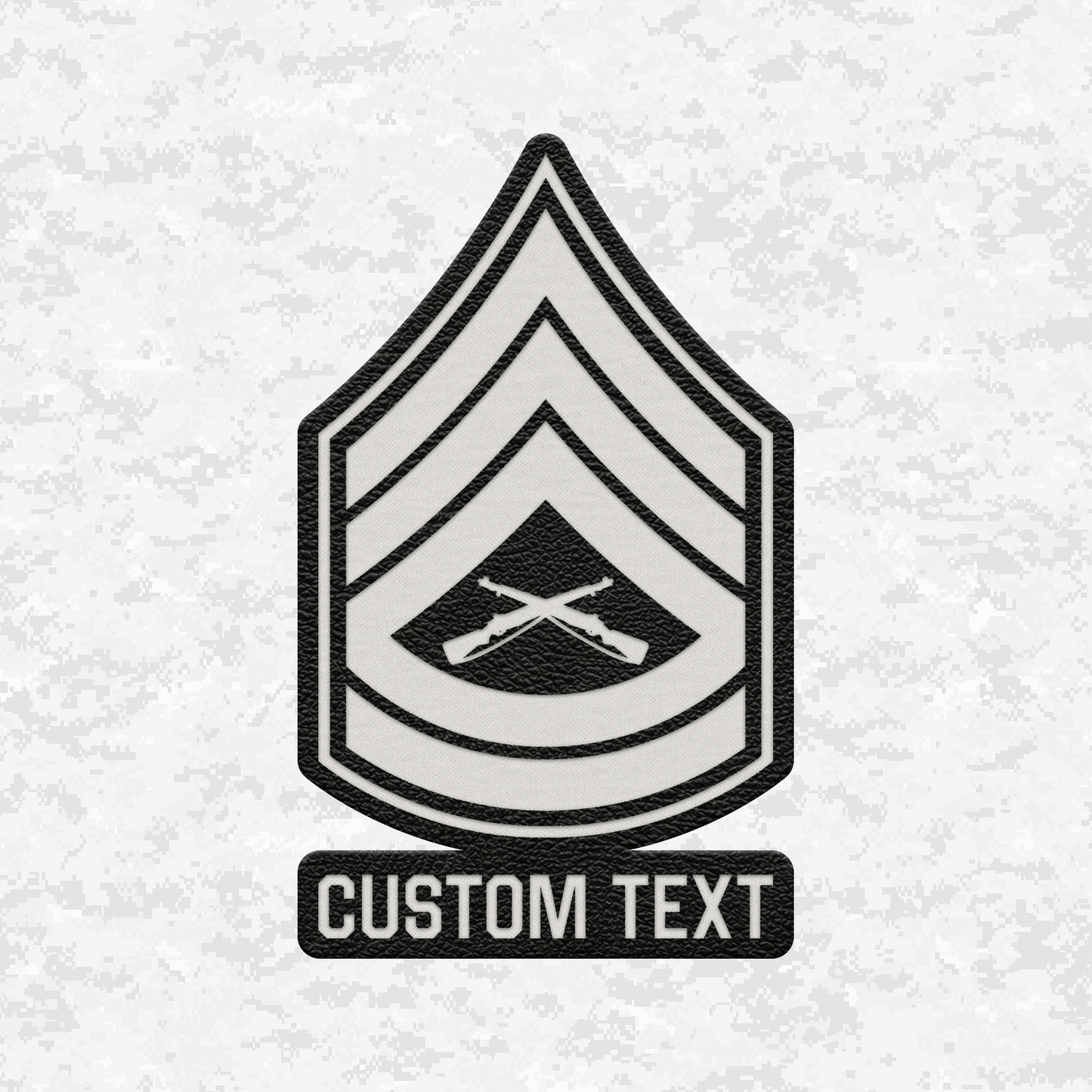 Custom E7 Gunnery Sergeant of Marines | Leather Patch | Velcro Backed