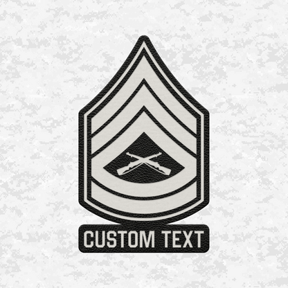 Custom E7 Gunnery Sergeant of Marines | Leather Patch | Velcro Backed