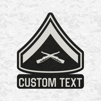 Custom E3 Lance Corporal of Marines | Leather Patch | Velcro Backed