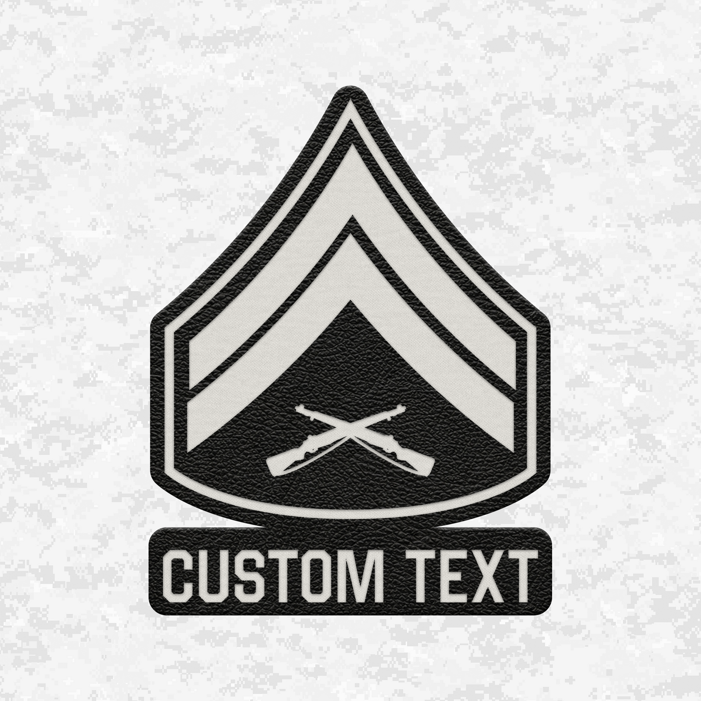 Custom E4 Corporal of Marines | Leather Patch | Velcro Backed