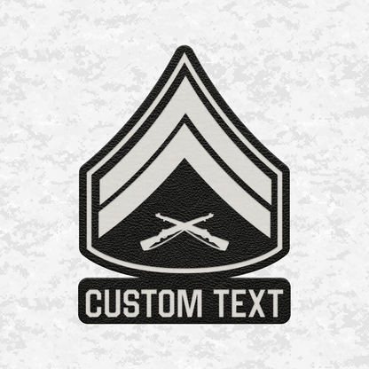 Custom E4 Corporal of Marines | Leather Patch | Velcro Backed