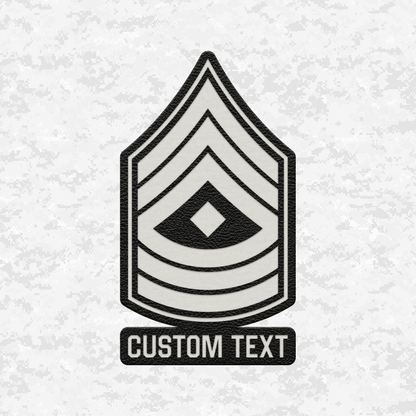 Custom E8 First Sergeant of Marines | Leather Patch | Velcro Backed