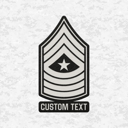 Custom E9 Sergeant Major of Marines | Leather Patch | Velcro Backed
