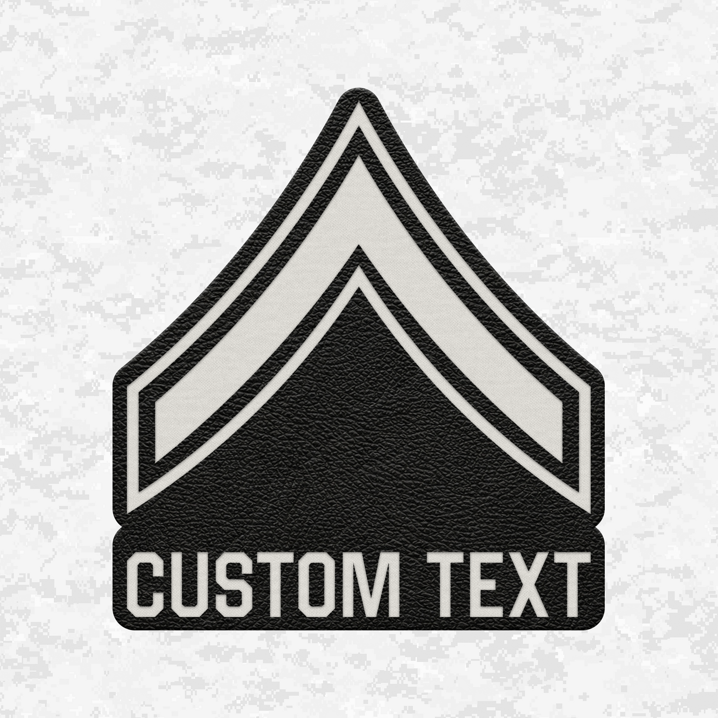 Custom E2 Private First Class of Marines | Leather Patch | Velcro Backed
