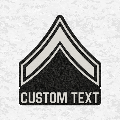 Custom E2 Private First Class of Marines | Leather Patch | Velcro Backed