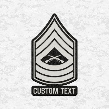 Custom E8 Master Sergeant of Marines | Leather Patch | Velcro Backed