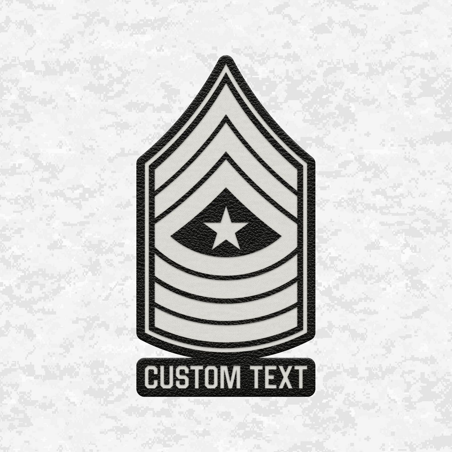 Custom E9 Master Gunnery Sergeant of Marines | Leather Patch | Velcro Backed