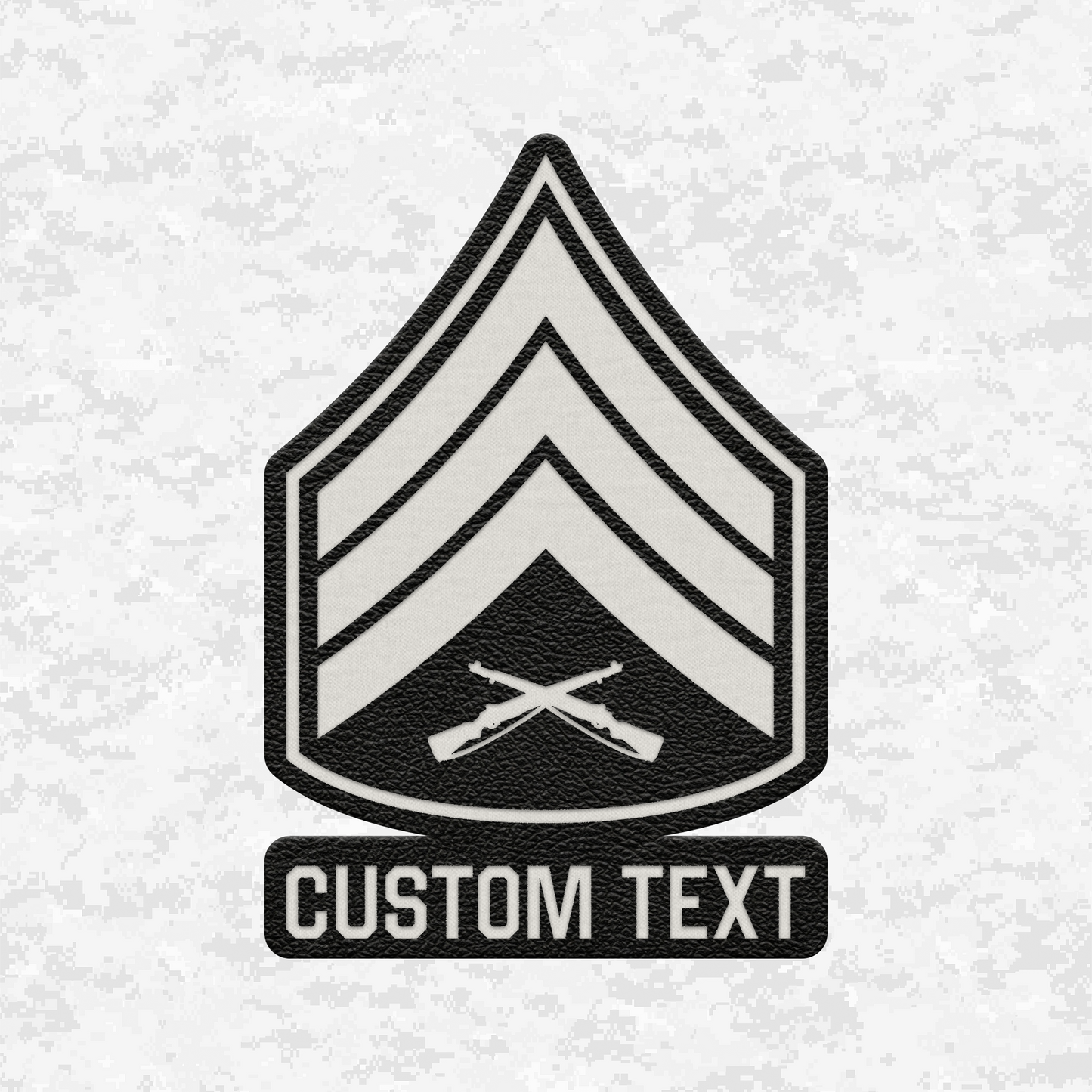 Custom E5 Sergeant of Marines | Leather Patch | Velcro Backed