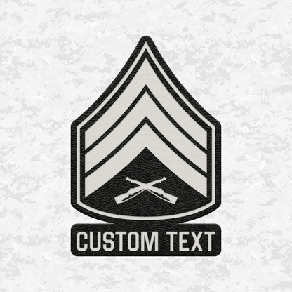 Custom E5 Sergeant of Marines | Leather Patch | Velcro Backed