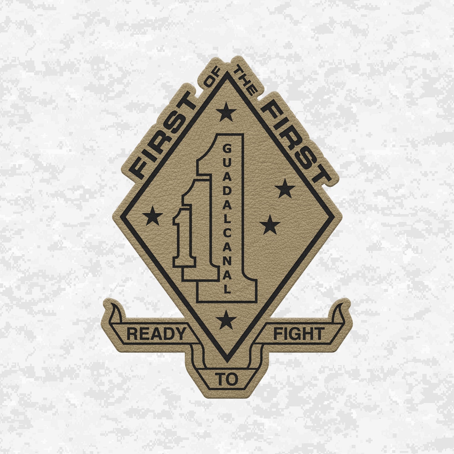 1st Battalion 1st Marines Unit "First of the First" | Leather Patch | Velcro Backed