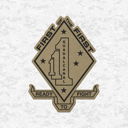 1st Battalion 1st Marines Unit "First of the First" | Leather Patch | Velcro Backed