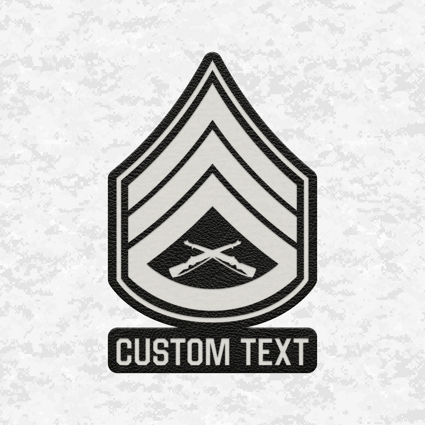 Custom E6 Staff Sergeant of Marines | Leather Patch | Velcro Backed
