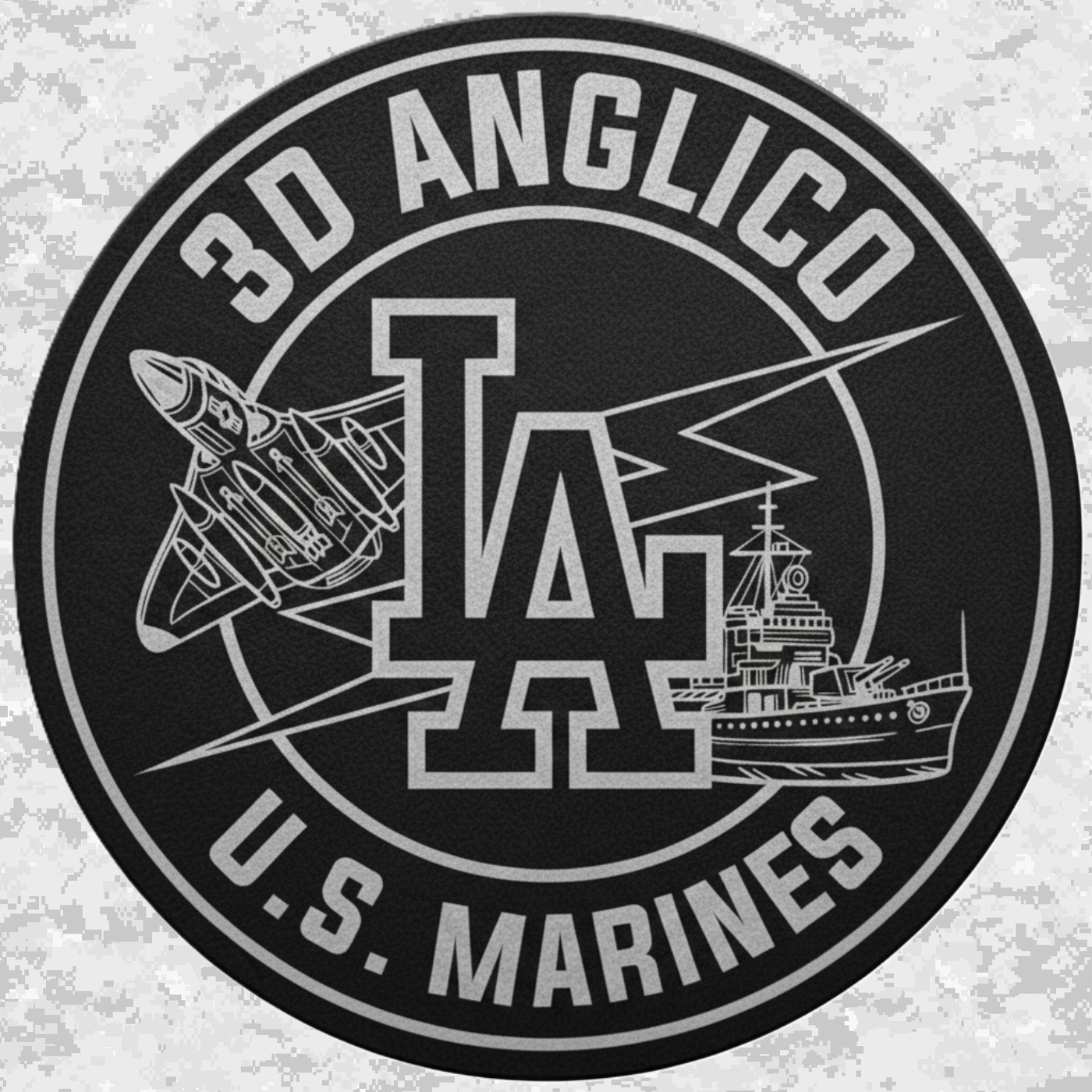 3D ANGLICO: Los Angeles Edition | Leather Patch | Velcro Backed