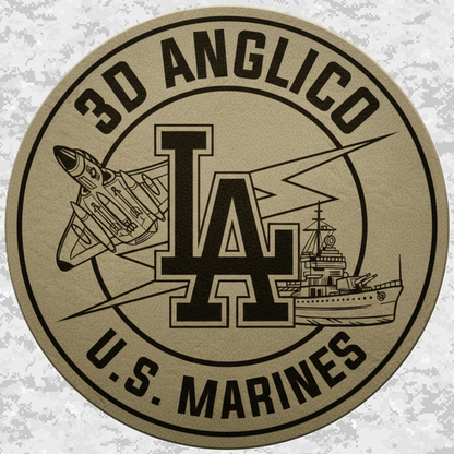 3D ANGLICO: Los Angeles Edition | Leather Patch | Velcro Backed