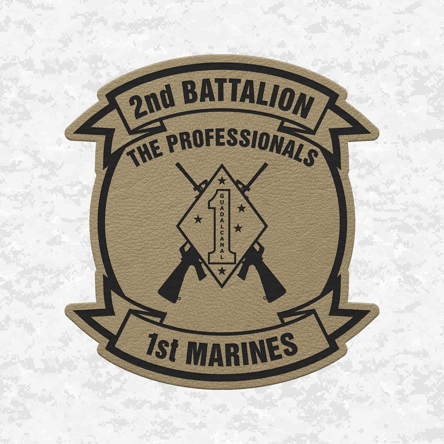 2nd Battalion 1st Marines Unit "The Professionals" | Leather Patch | Velcro Backed