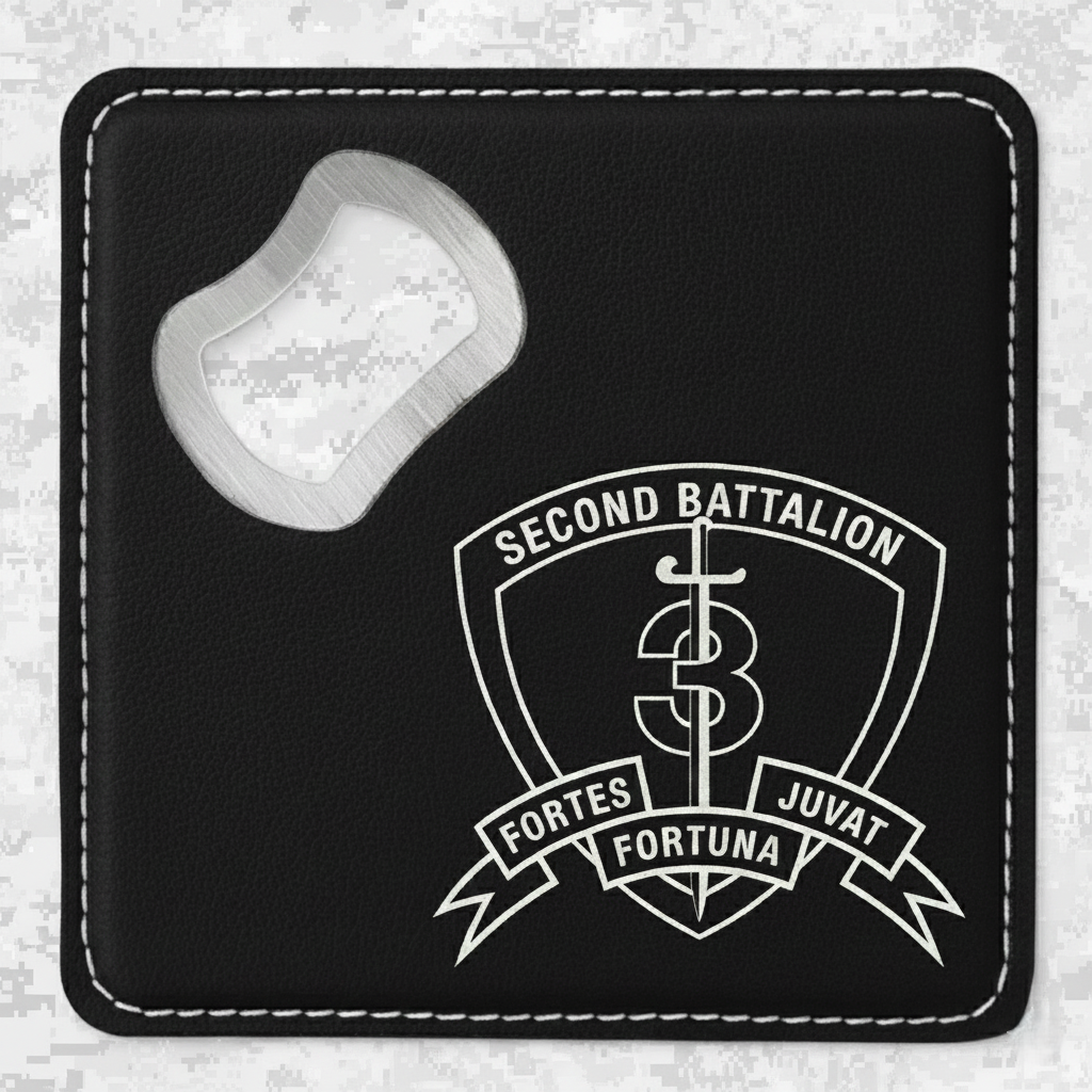 2nd Battalion 3rd Marines "Island Warriors" | Leather Coaster & Opener