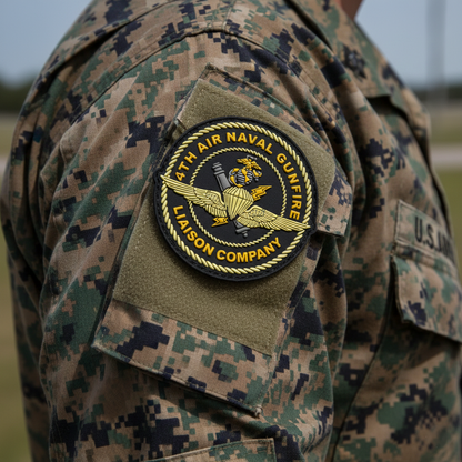 PVC Patch | 4th ANGLICO Unit | Velcro Backed | Black-Yellow/Black-White