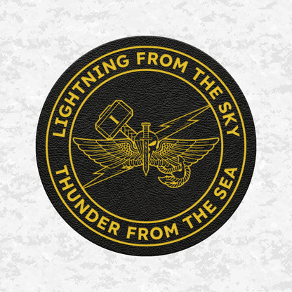 1st ANGLICO | Lightning From The Sky, Thunder From The Sea | Leather Patch | Velcro Backed