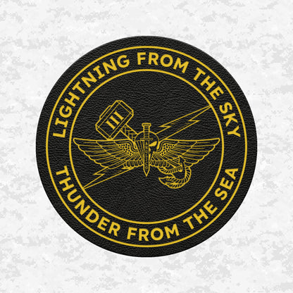 3rd ANGLICO | Lightning From The Sky, Thunder From The Sea | Leather Patch | Velcro Backed