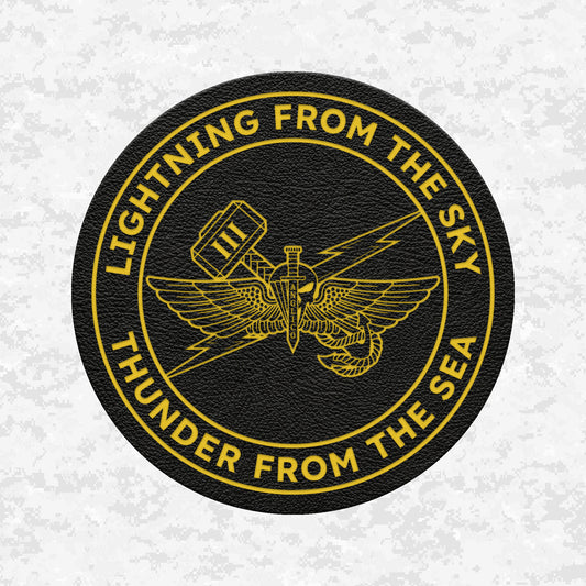 3rd ANGLICO | Lightning From The Sky, Thunder From The Sea | Leather Patch | Velcro Backed