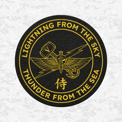 5th ANGLICO | Lightning From The Sky, Thunder From The Sea | Leather Patch | Velcro Backed