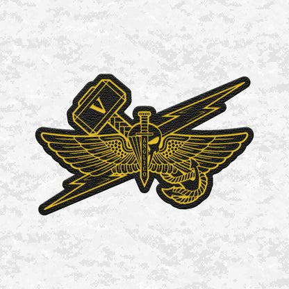 5th ANGLICO | Sky Lightning & Sea Thunder | Leather Patch | Velcro Backed