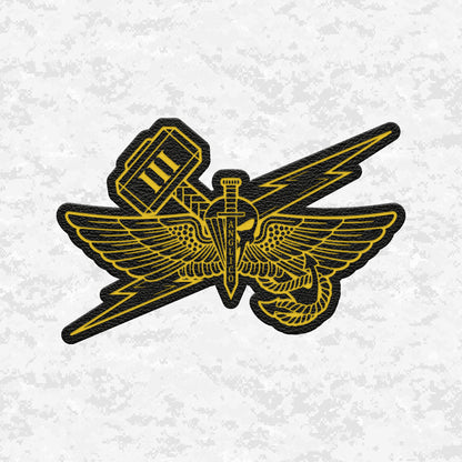 3rd ANGLICO | Sky Lightning & Sea Thunder | Leather Patch | Velcro Backed