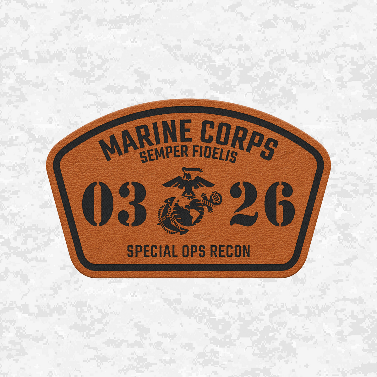 MOS 0326 Reconnaissance Marine Parachutist/Freefall | Leather Patch | Velcro Backed