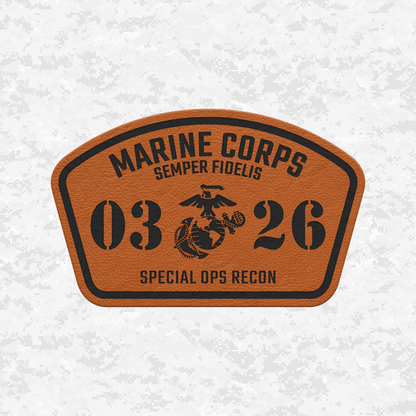 MOS 0326 Reconnaissance Marine Parachutist/Freefall | Leather Patch | Velcro Backed