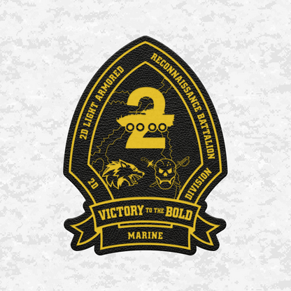 2nd Light Armored Reconnaissance Battalion "Destroyers" | Leather Patch | Velcro Backed
