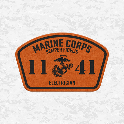 MOS 1141 Electrician | Leather Patch | Velcro Backed