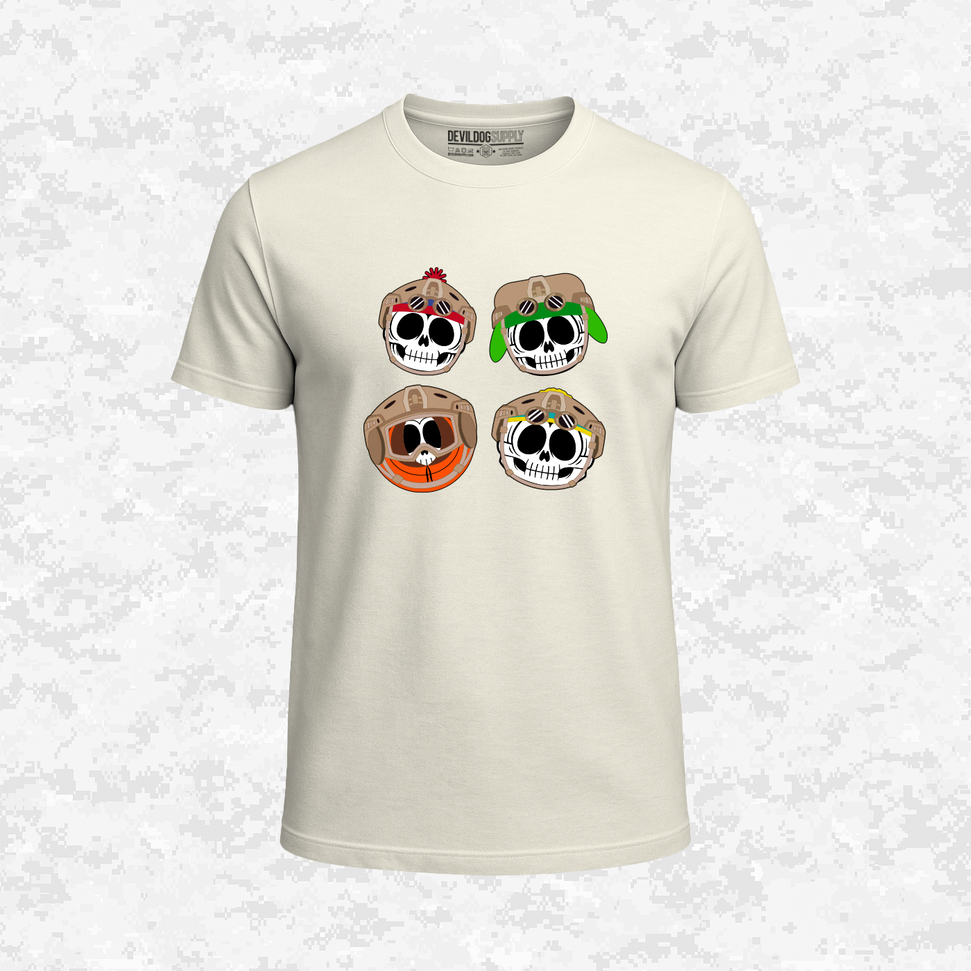 Mountain Town Squad Skulls | Military Parody | T-shirt