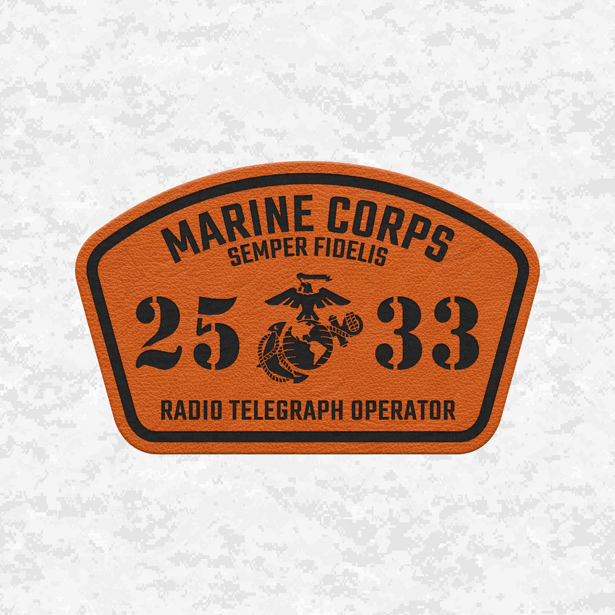 MOS 2533 Radio Telegraph Operator | Leather Patch | Velcro Backed