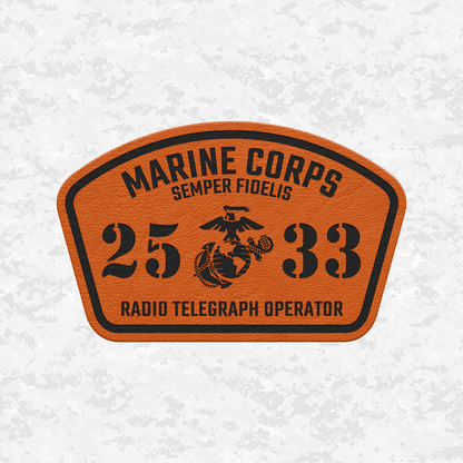 MOS 2533 Radio Telegraph Operator | Leather Patch | Velcro Backed