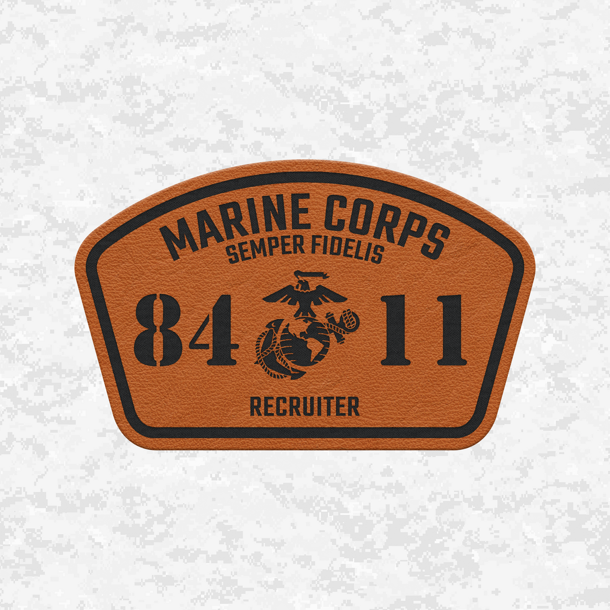 MOS 8411 Recruiter | Leather Patch | Velcro Backed
