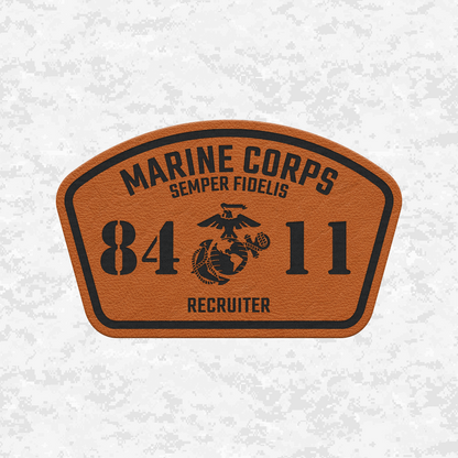 MOS 8411 Recruiter | Leather Patch | Velcro Backed