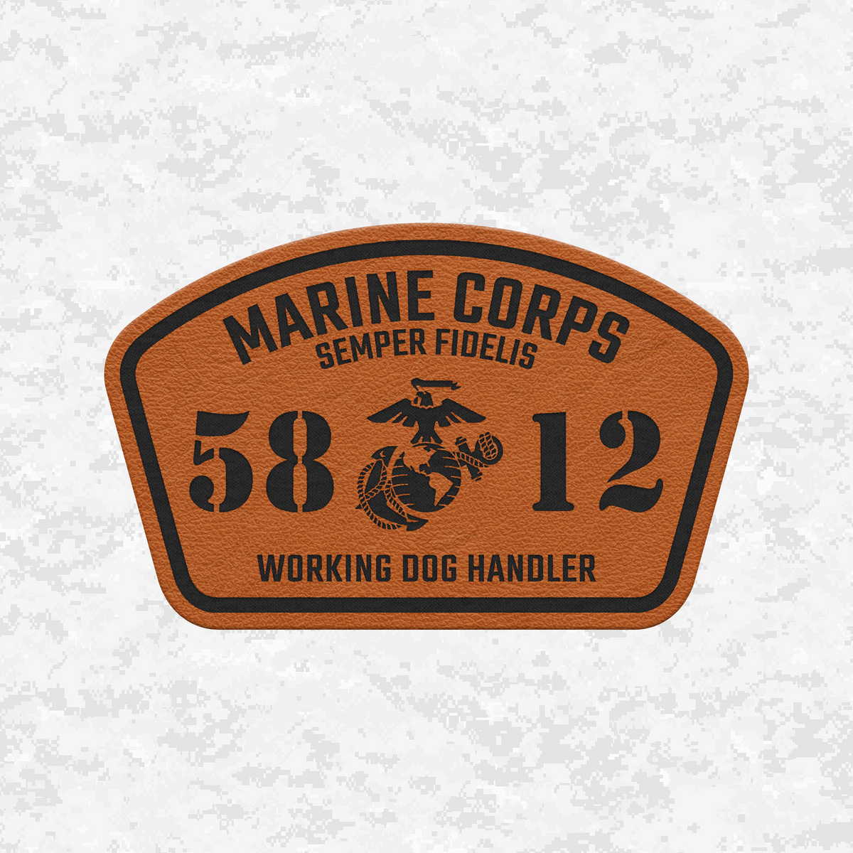 MOS 5812 Working Dog Handler | Leather Patch | Velcro Backed