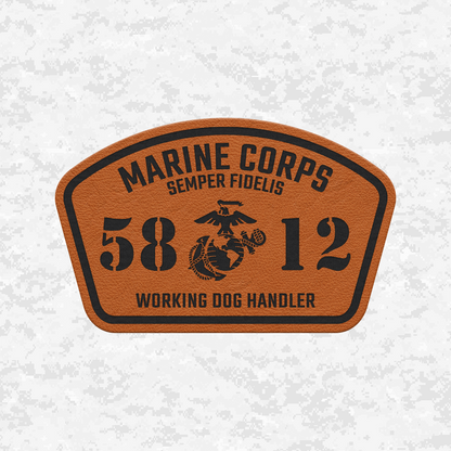 MOS 5812 Working Dog Handler | Leather Patch | Velcro Backed