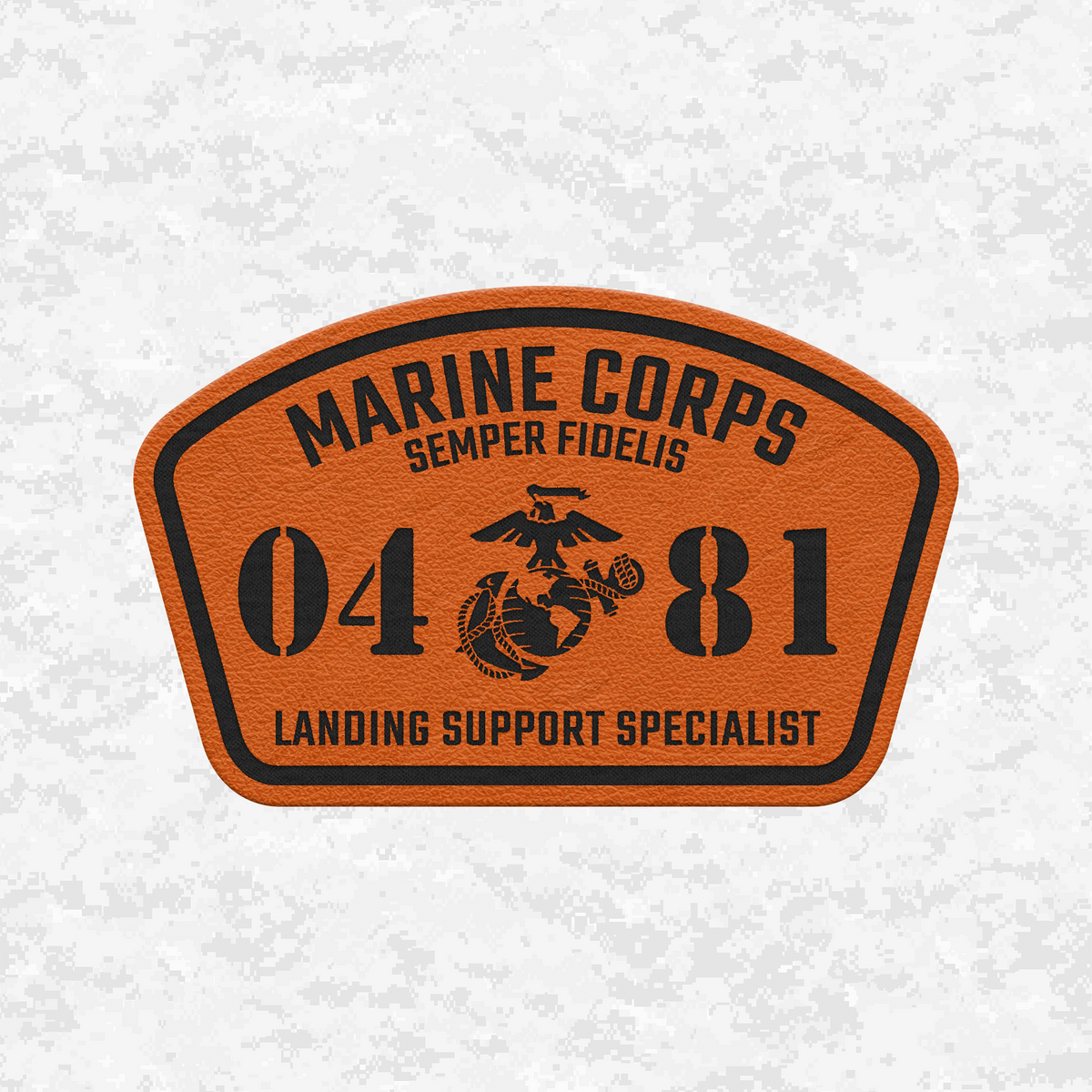MOS 0481 Landing Support Specialist | Leather Patch | Velcro Backed