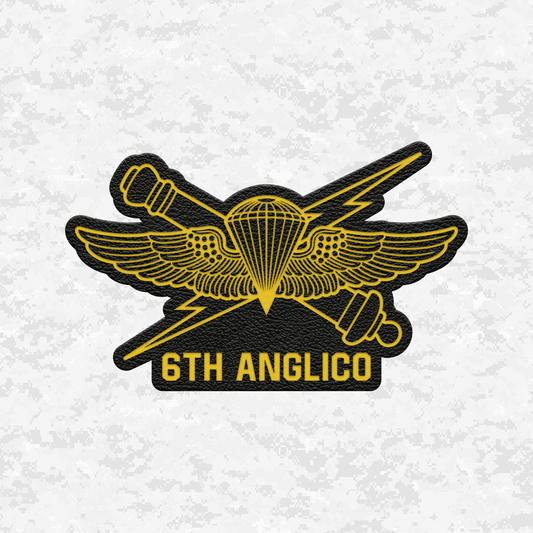 6th ANGLICO | Air Naval Fire | Leather Patch | Velcro Backed