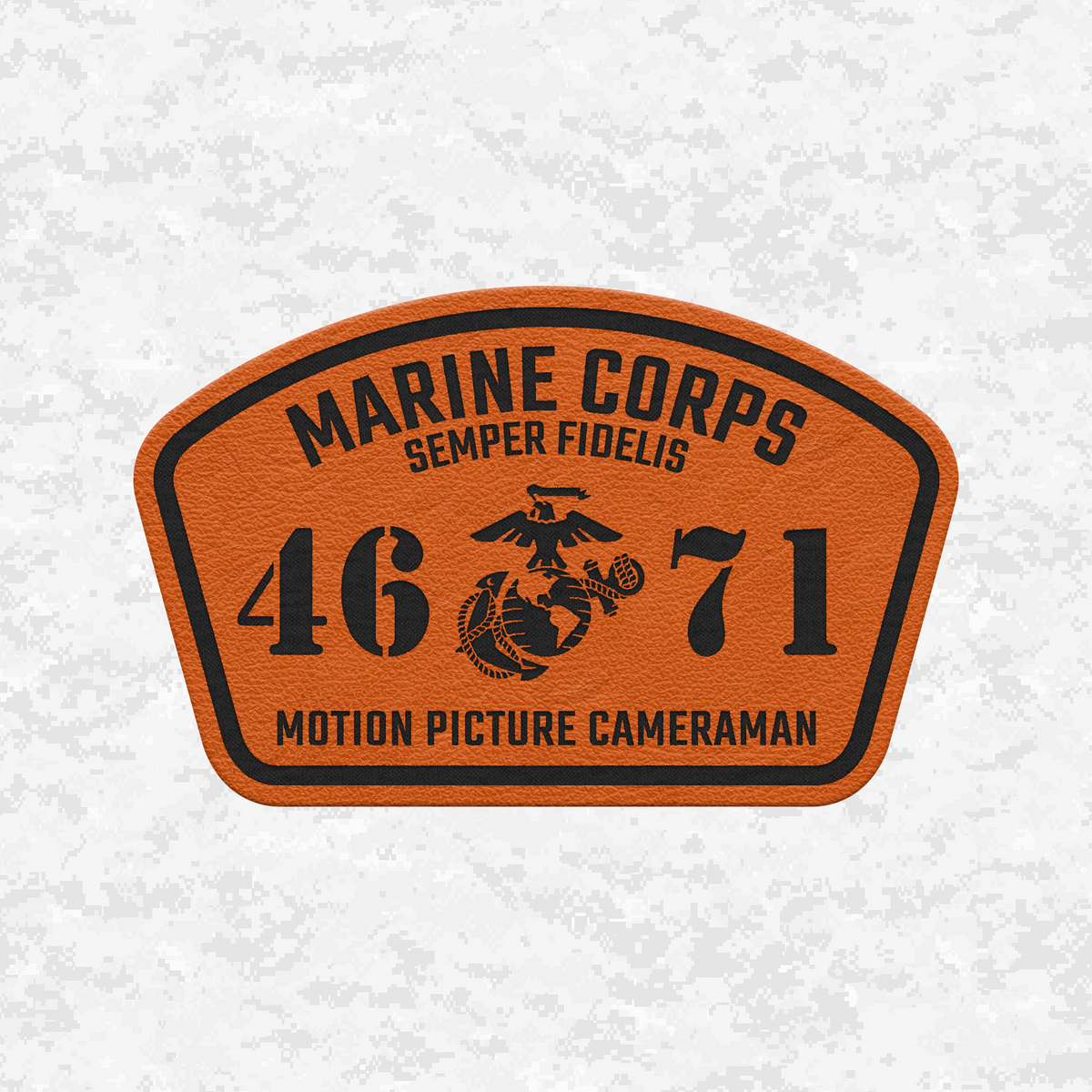 MOS 4671 Motion Picture Cameraman | Leather Patch | Velcro Backed
