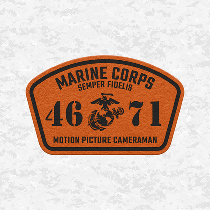 MOS 4671 Motion Picture Cameraman | Leather Patch | Velcro Backed