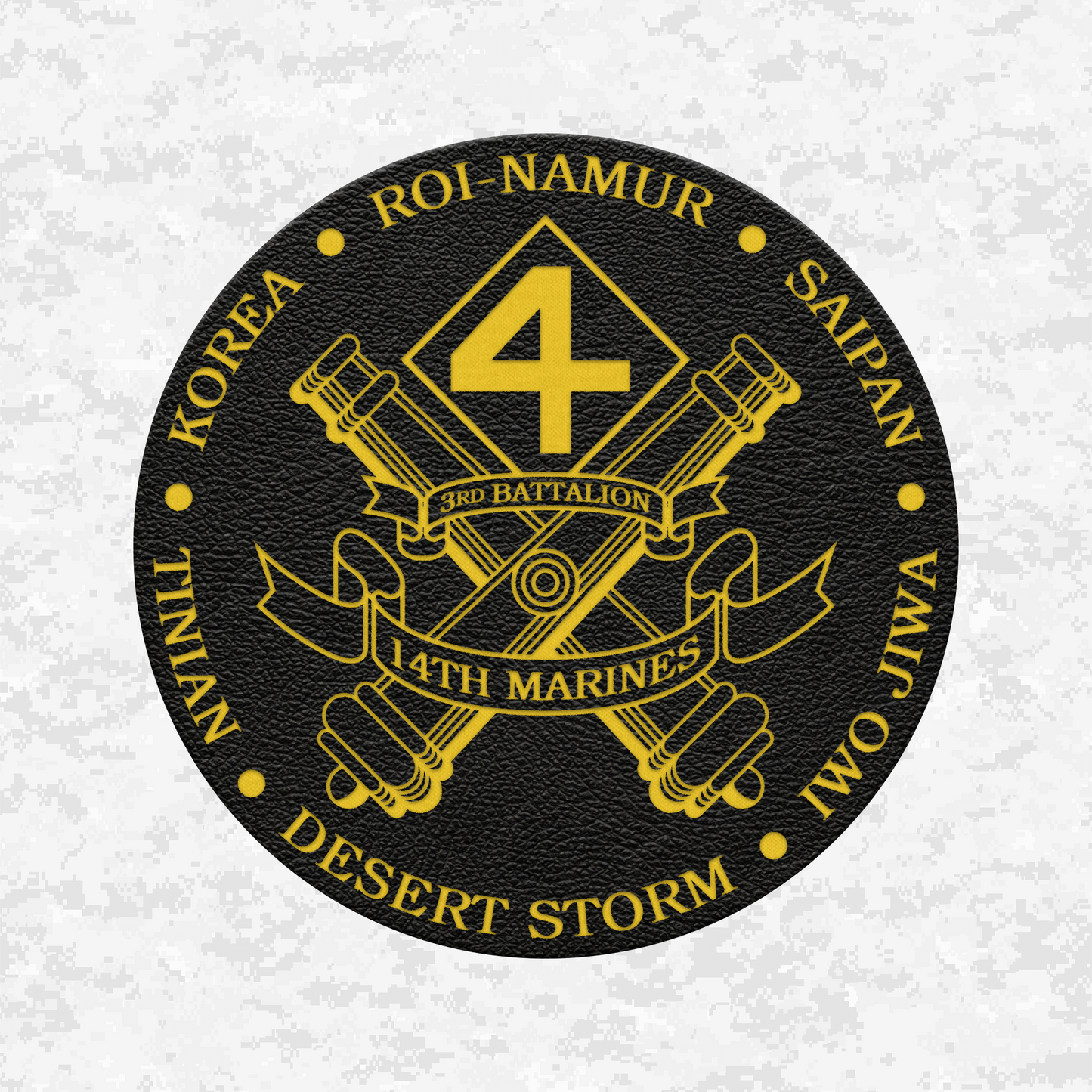 3rd Battalion 14th Marines Unit "Liberty" 2 | Leather Patch | Velcro Backed