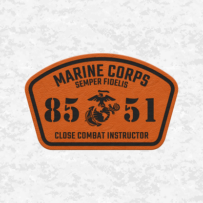 MOS 8551 Close Combat Instructor | Leather Patch | Velcro Backed