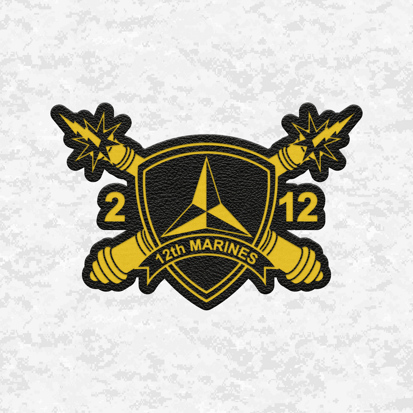 2nd Battalion 12th Marines Unit "The Thundering Guns of Death" | Leather Patch | Velcro Backed