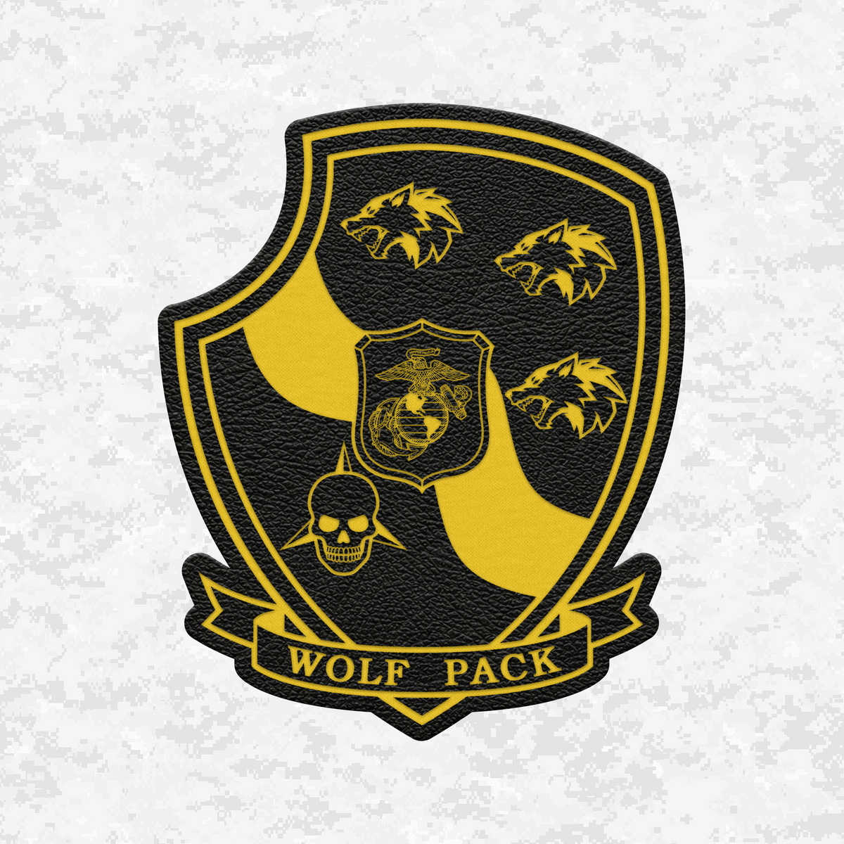 3rd Light Armored Reconnaissance Battalion "Wolfpack" | Leather Patch | Velcro Backed