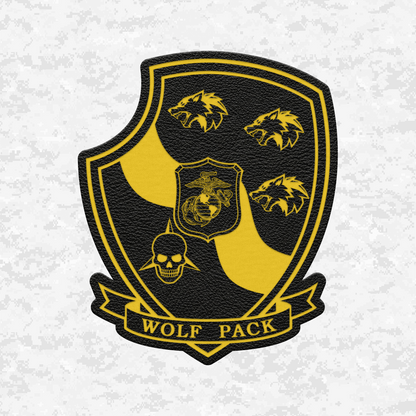 3rd Light Armored Reconnaissance Battalion "Wolfpack" | Leather Patch | Velcro Backed