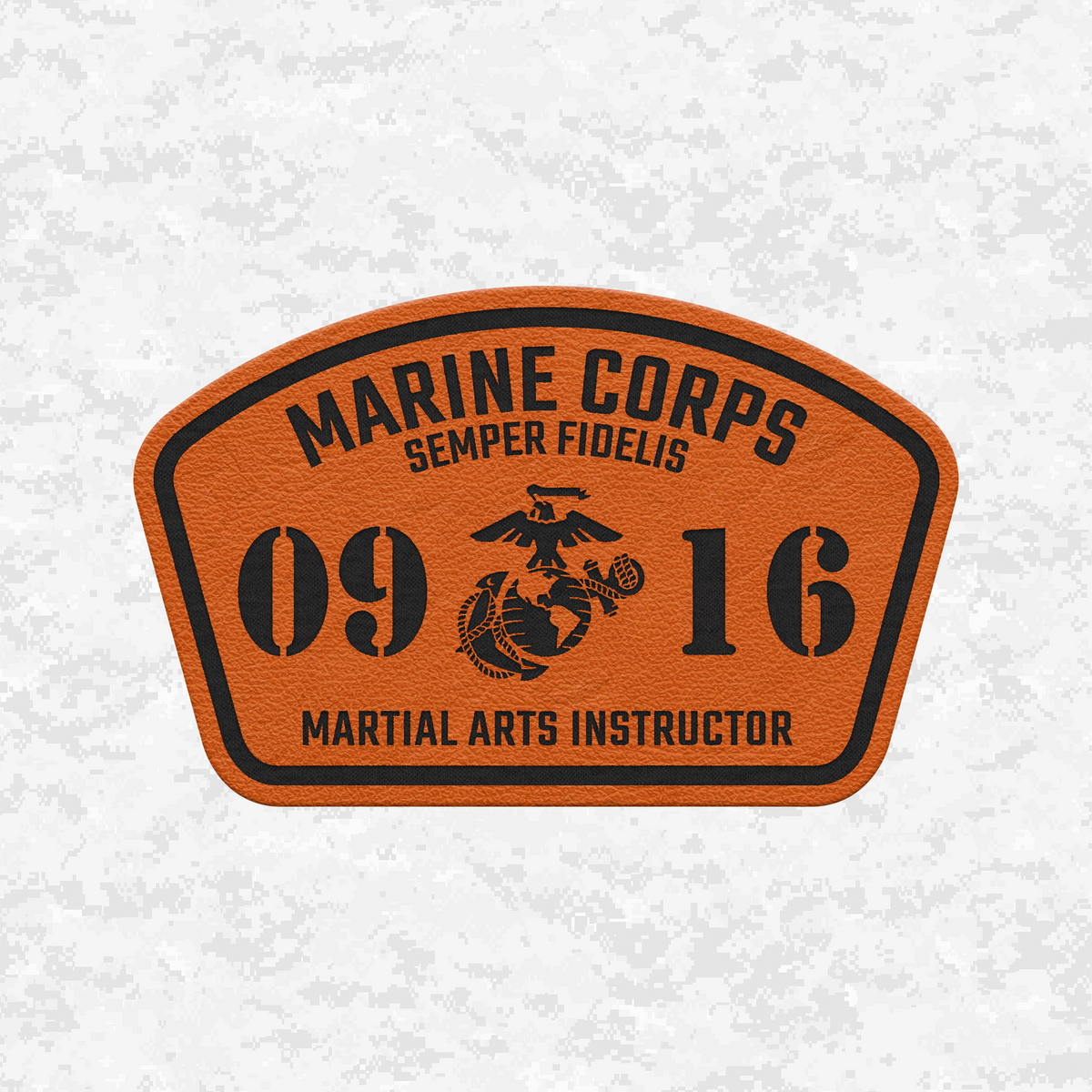 MOS 0916 Martial Arts Instructor | Leather Patch | Velcro Backed