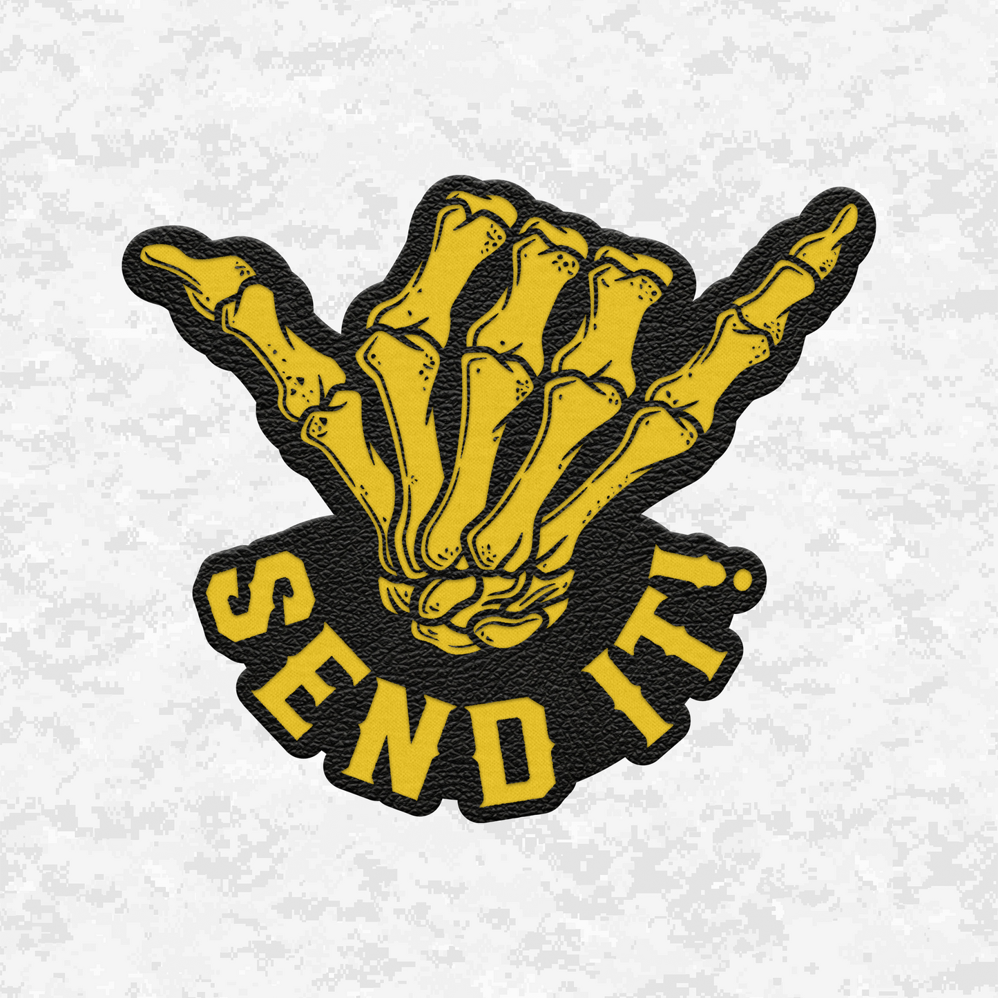 Send It Shaka | Leather Patch | Velcro Backed